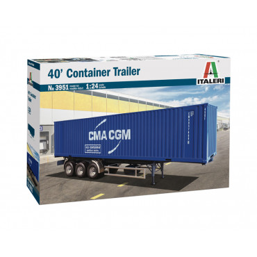 KIT PARA MONTAR ITALERI REBOQUE E CONTAINER DE 40 PÉS 1/24 ITA 3951 3951S